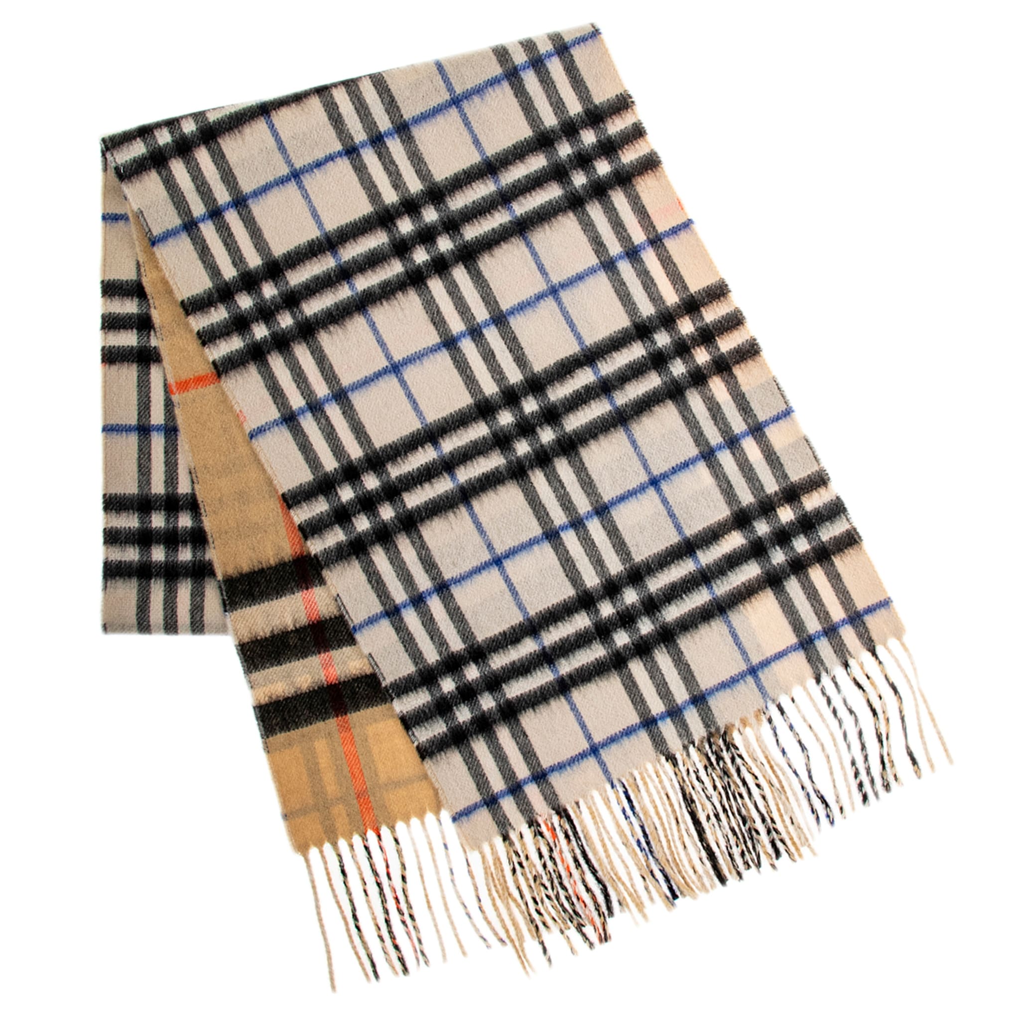 Burberry Check Reversible Cashmere Scarf - Overstock - 43097760