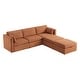 preview thumbnail 44 of 179, Mia Oversized Modular Sectional Fabric Sofa Terracotta-5 Pieces