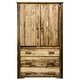preview thumbnail 3 of 4, Homestead Collection Pine Armoire/Wardrobe, Stained & Lacquered
