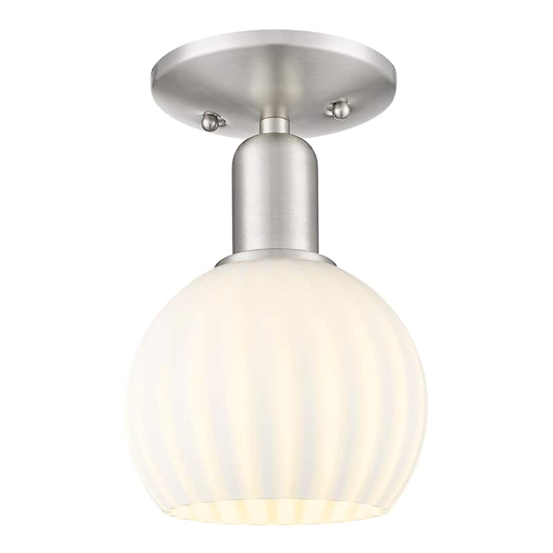 Innovations Lighting Endless Possibilities Arcadia - White Venetian - 1 Light 6" Semi-Flush Mount