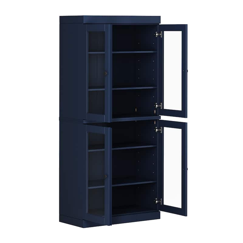 100% Solid Wood 6-Shelf Bookcase with Optional Doors by Palace Imports
