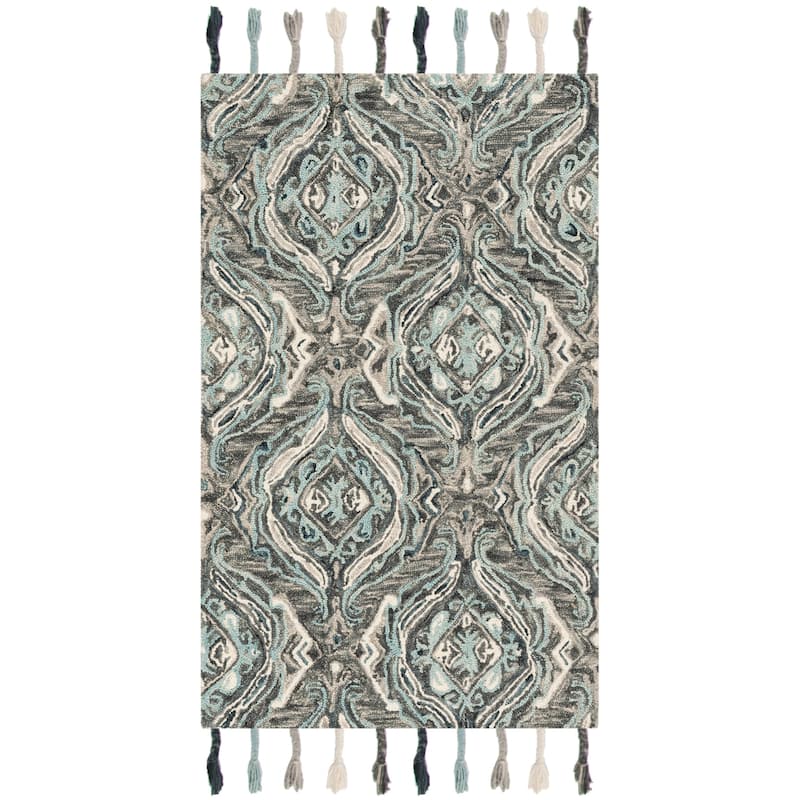 SAFAVIEH Handmade Suzani Nibal Boho Tribal Wool Rug