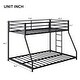 preview thumbnail 4 of 11, Twin Over Full Metal Bunk Bed with Stairs