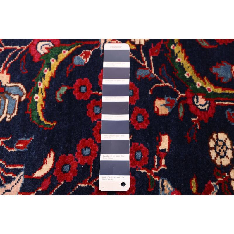 ECARPETGALLERY Hand-knotted Kayseri Dark Navy Wool Rug - 6'8 x 9'6