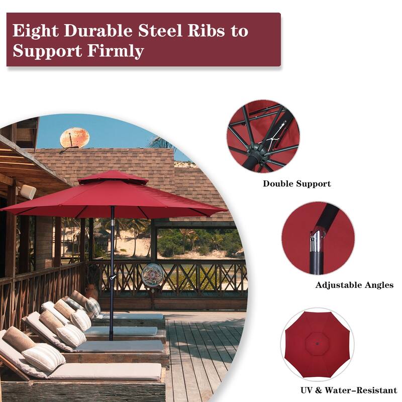 Ainfox Patio Umbrella Without Base for Garden Patio