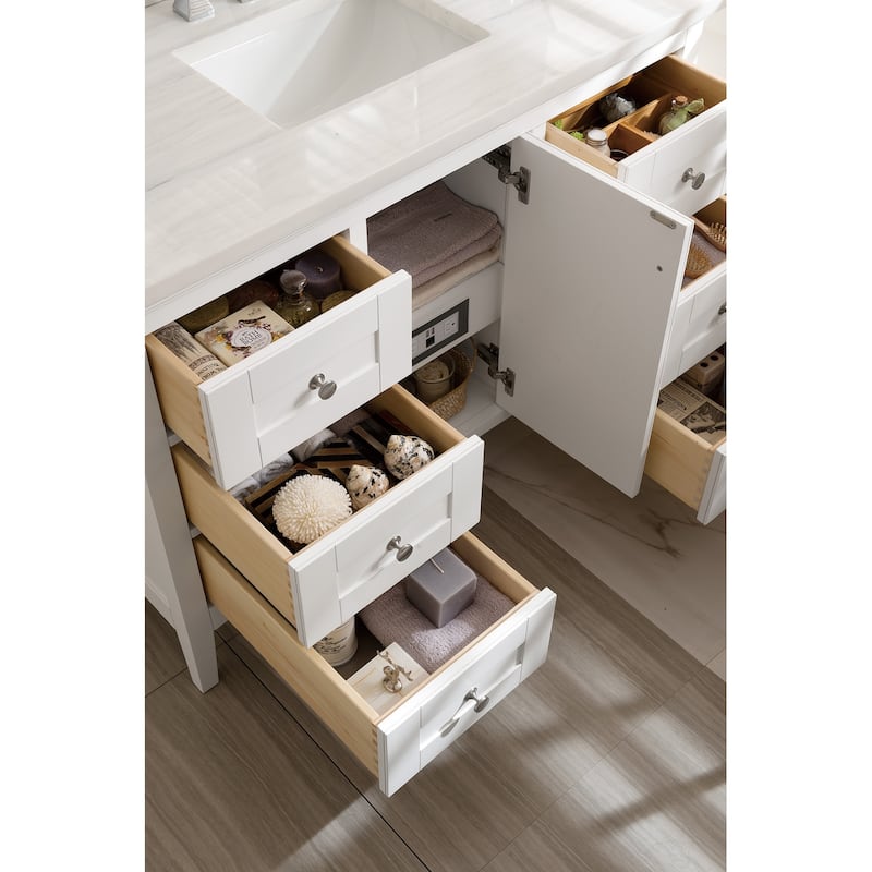 James Martin Vanities Palisades 48" Single Vanity, Bright White