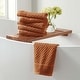 preview thumbnail 8 of 197, Linery & Co. Cotton Diamond Waffle Texture Bath Towels Hand Towel (Pack of 6) - Copper