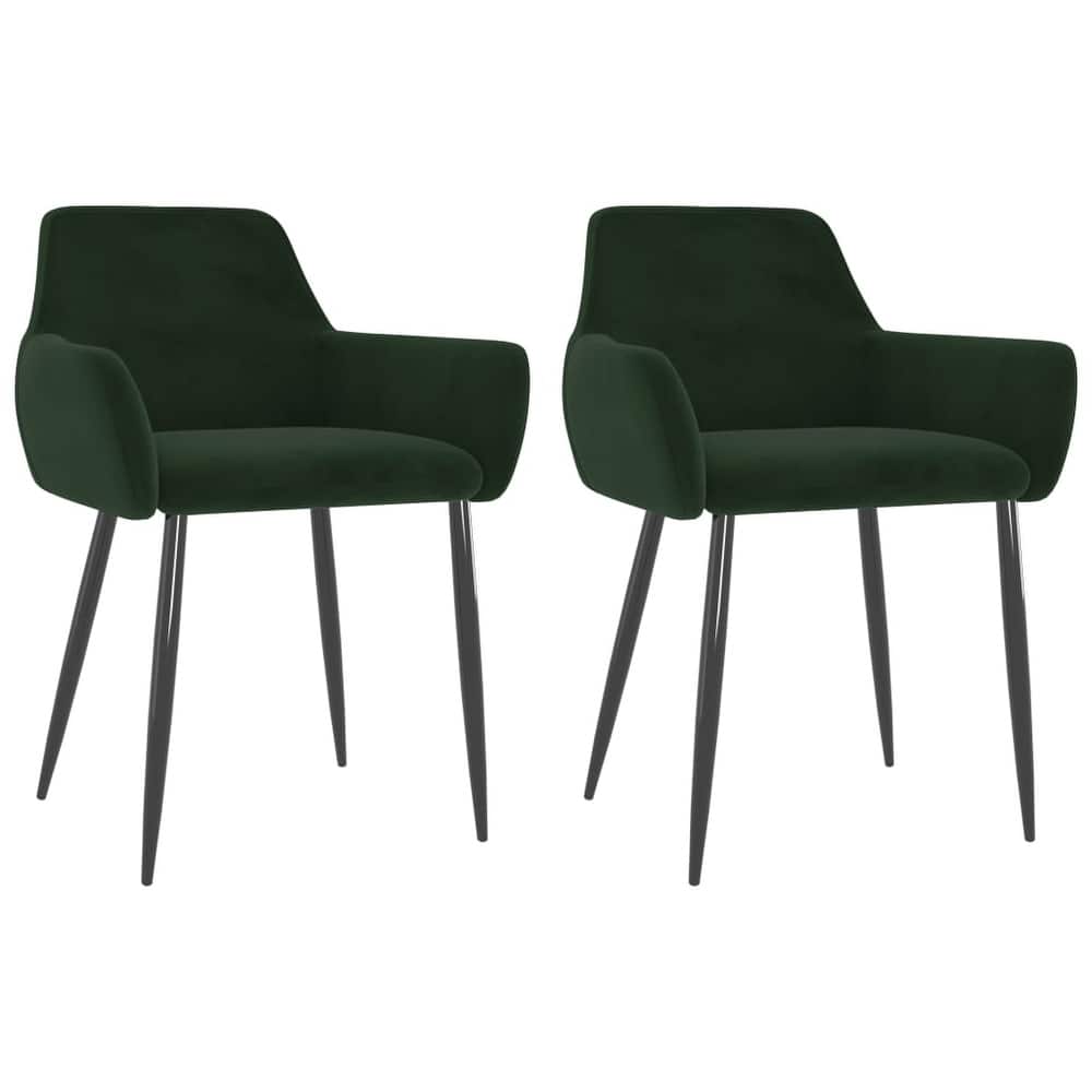 vidaXL Dining Chairs Upholstered Chair with Metal Legs for Living Room Velvet - 22" x 22" x 30.7"