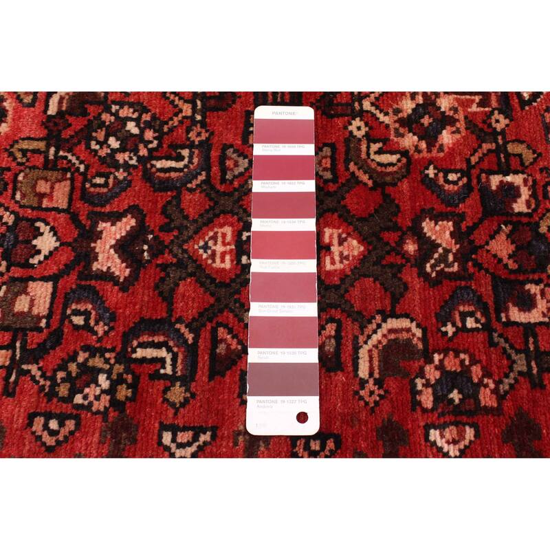 ECARPETGALLERY Hand-knotted Andelz Red Wool Rug - 3'2 x 10'1