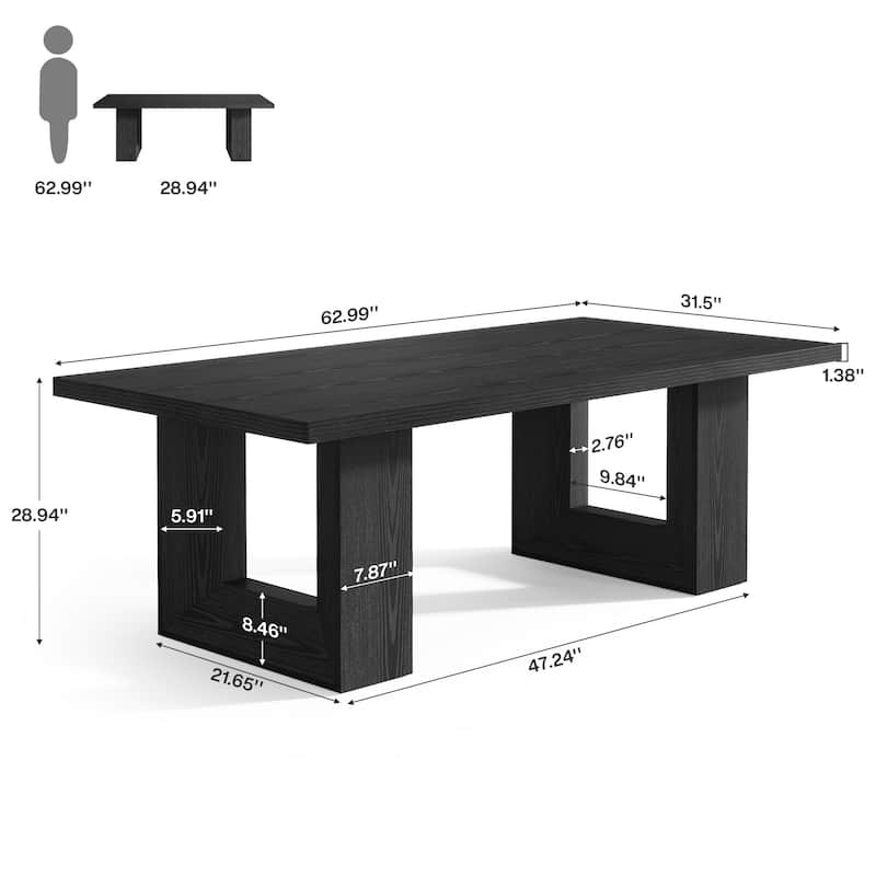 63 Inch Executive Desk, Office Desk Conference Table Workstation