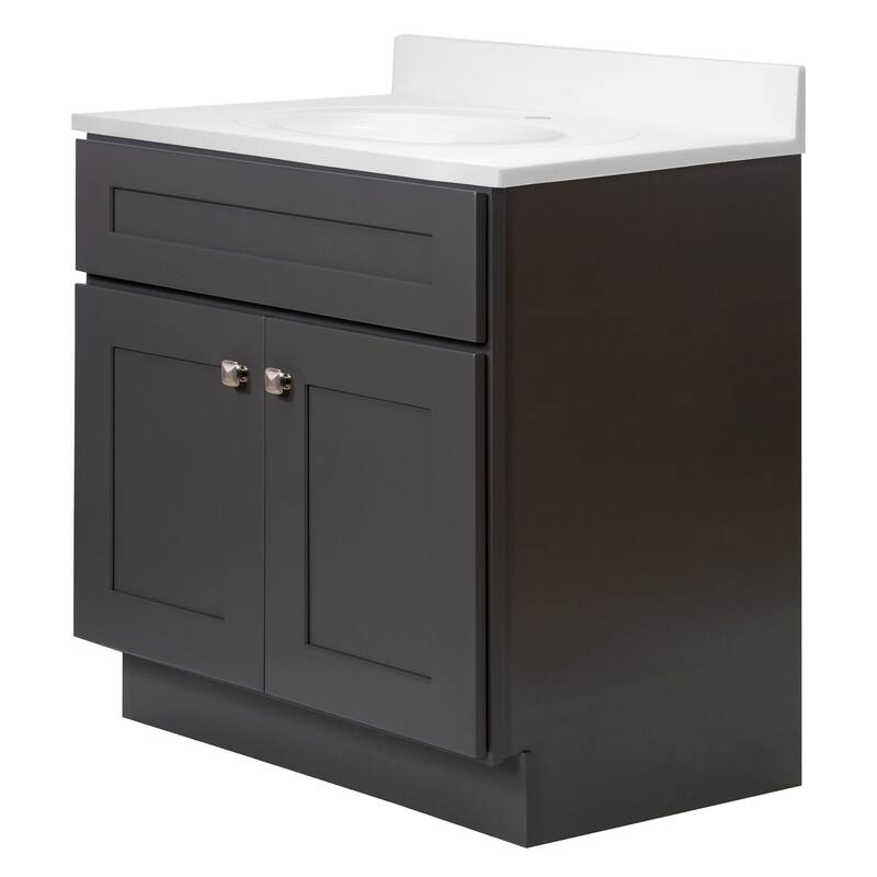Brookings 31 Inch Assembled Bath Vanity with Single Hole Top
