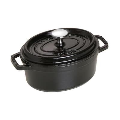 STAUB Cast Iron 1-qt Oval Cocotte
