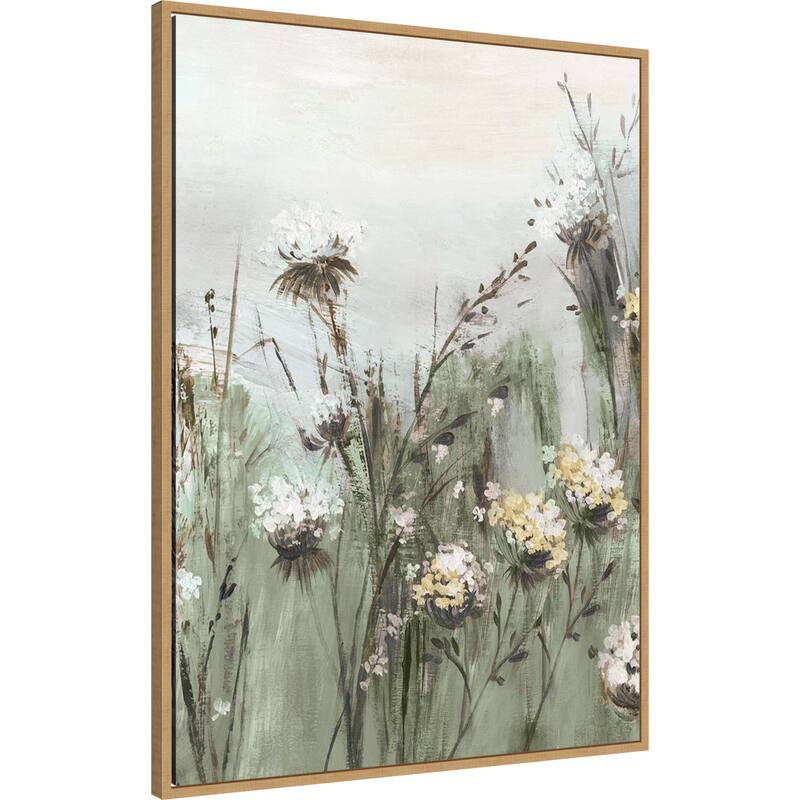 Wildflowers in a Gentle Breeze No. 1 by PI Studio Framed Canvas Wall Art Print