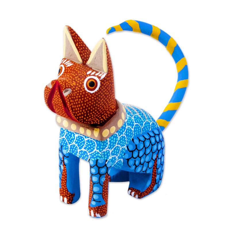 Novica Handmade Spike Wood Alebrije Figurine