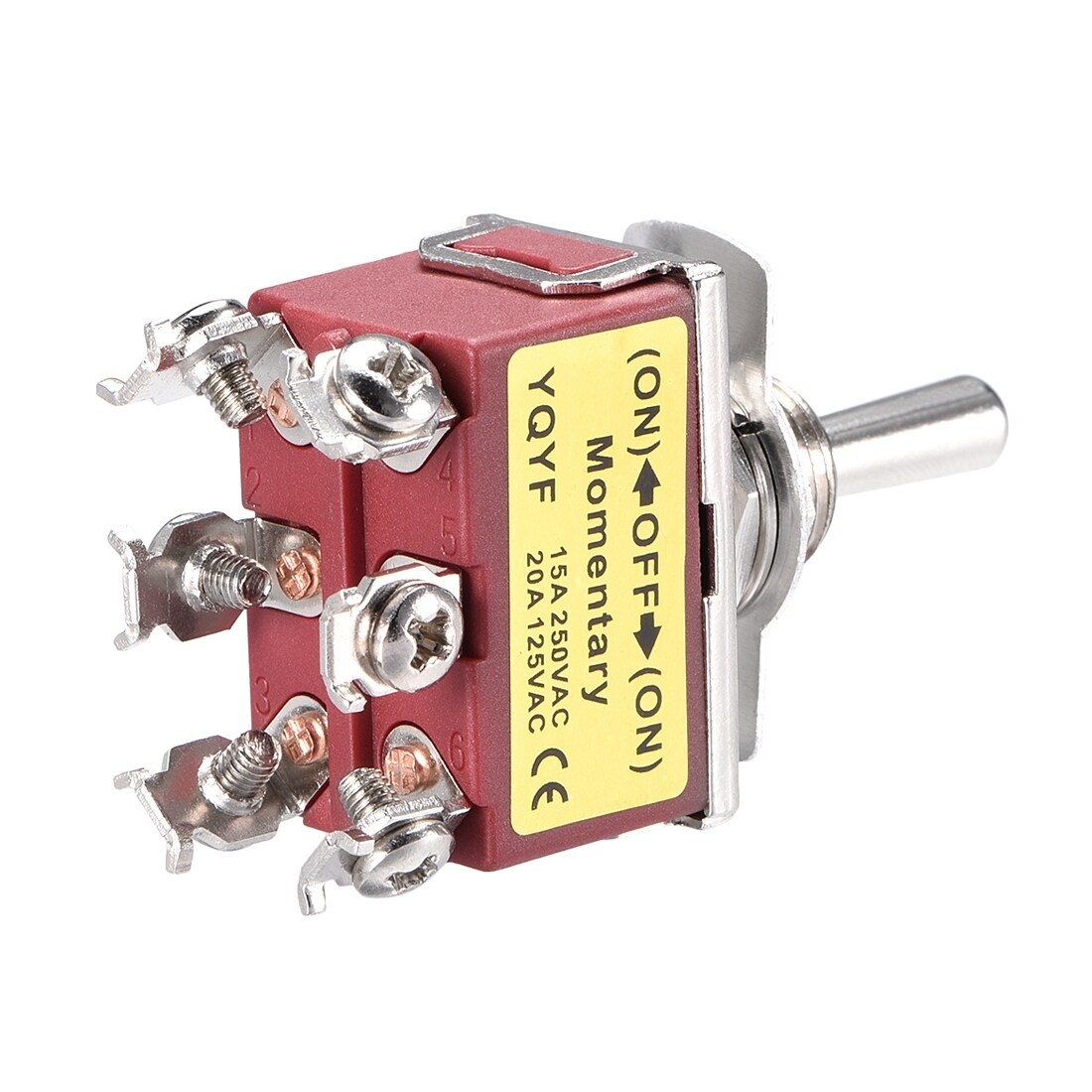 Momentary Rocker Toggle Switch 3positions 15a 250v 20a 125v 6 Pin On Off On 2pcs