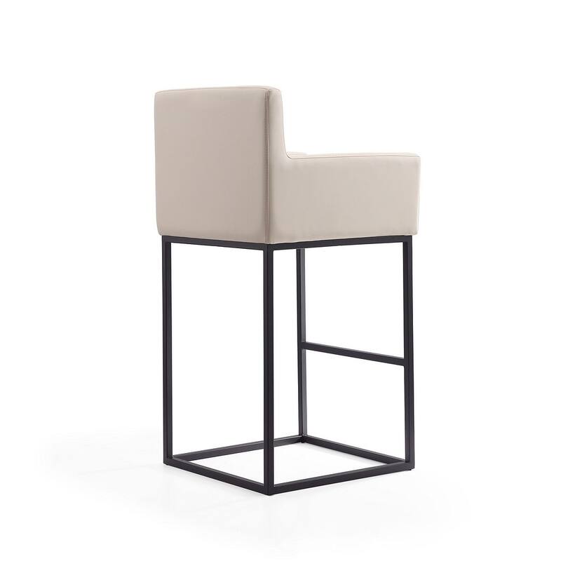 Manhattan Comfort Ambassador 42 in. Black Metal Barstool (Set of 2)