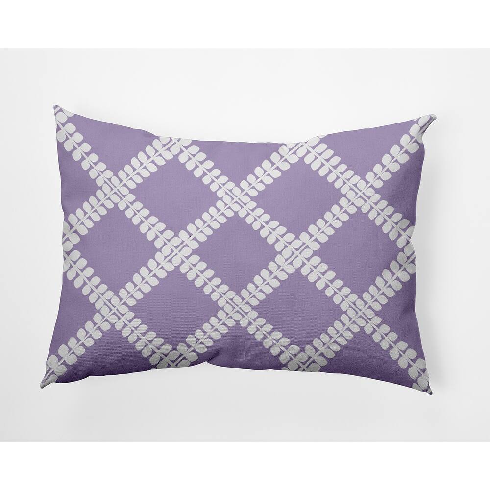 Leaf Plaid Indoor/Outdoor Throw Pillow