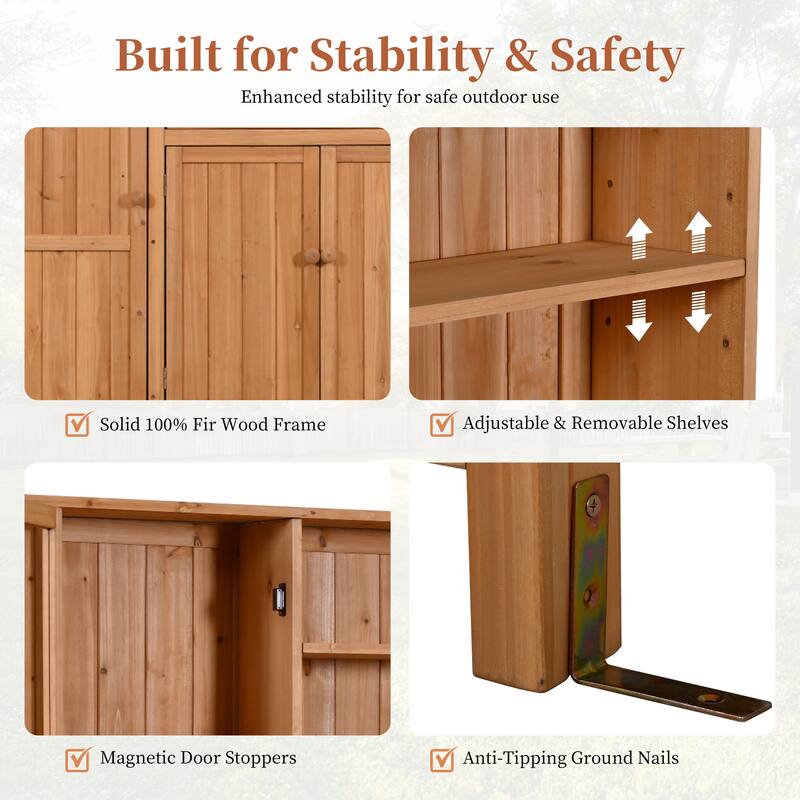 Roomfitters 65" Garden Potting Bench with Storage Hutch, Outdoor Potting Table & Prep Station, Drawer, Cabinet, Shelves