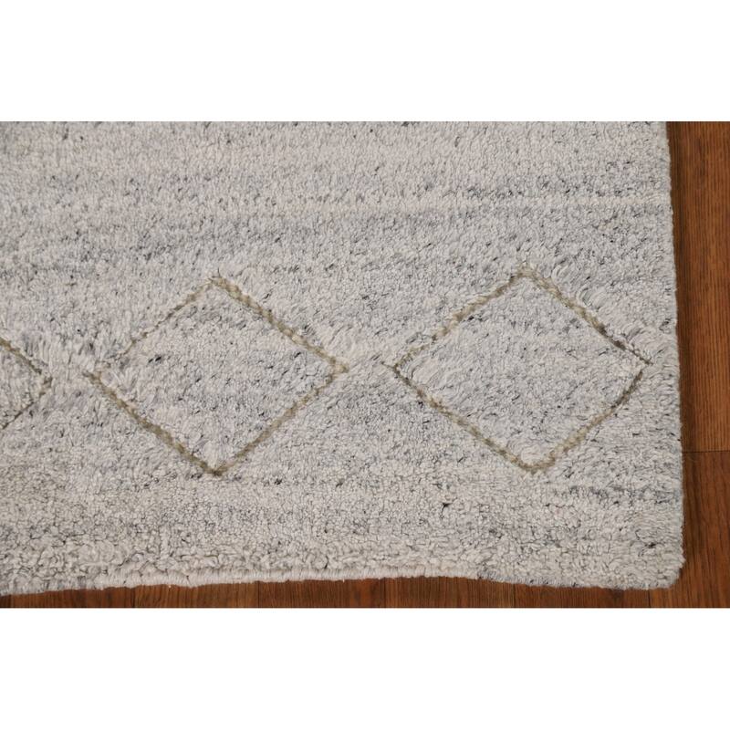 Moroccan Oriental Accent Rug Handmade Geometric Wool Carpet - 2'0"x 3'0"