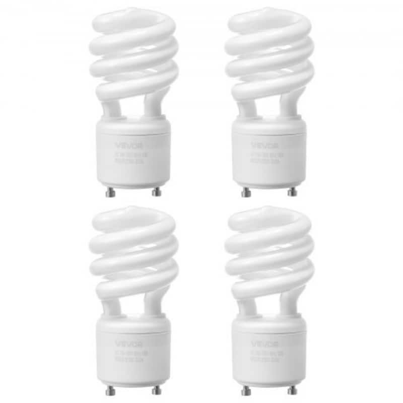 White Glass CFL Spiral Light Bulbs 13W GU24 Base 4-Pack Warm Light - 1.85 L x 1.85 W x 4 H in.