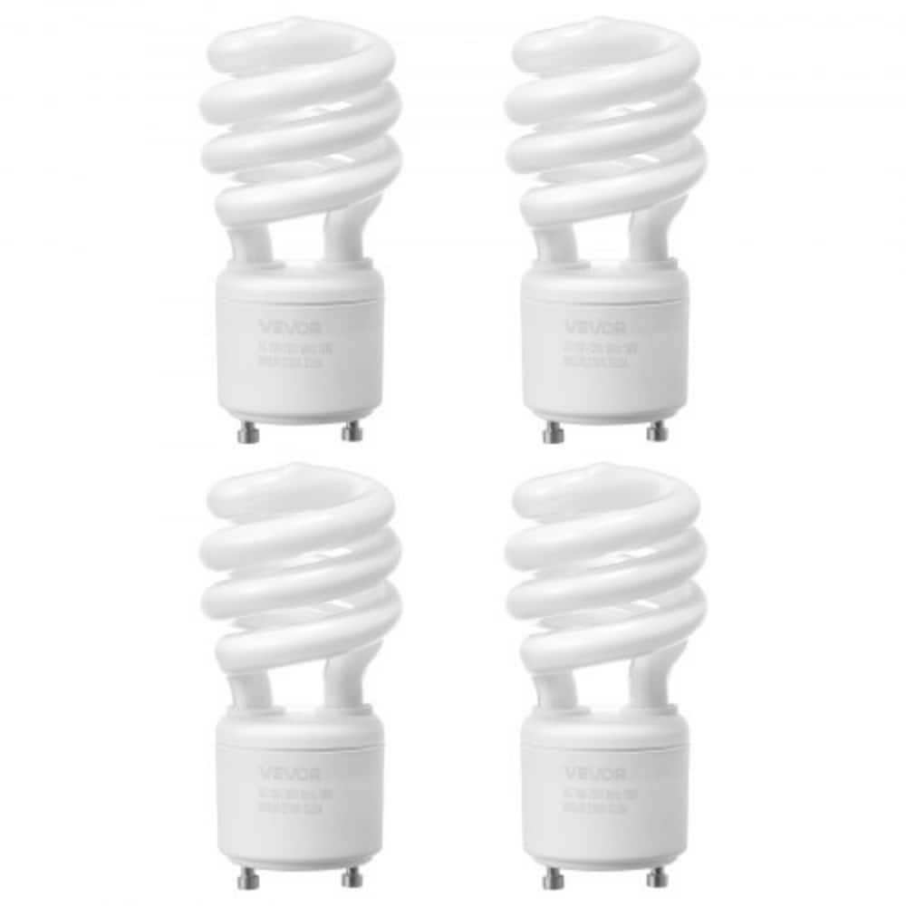 White Glass CFL Spiral Light Bulbs 13W GU24 Base 4-Pack Warm Light - 1.85 L x 1.85 W x 4 H in.