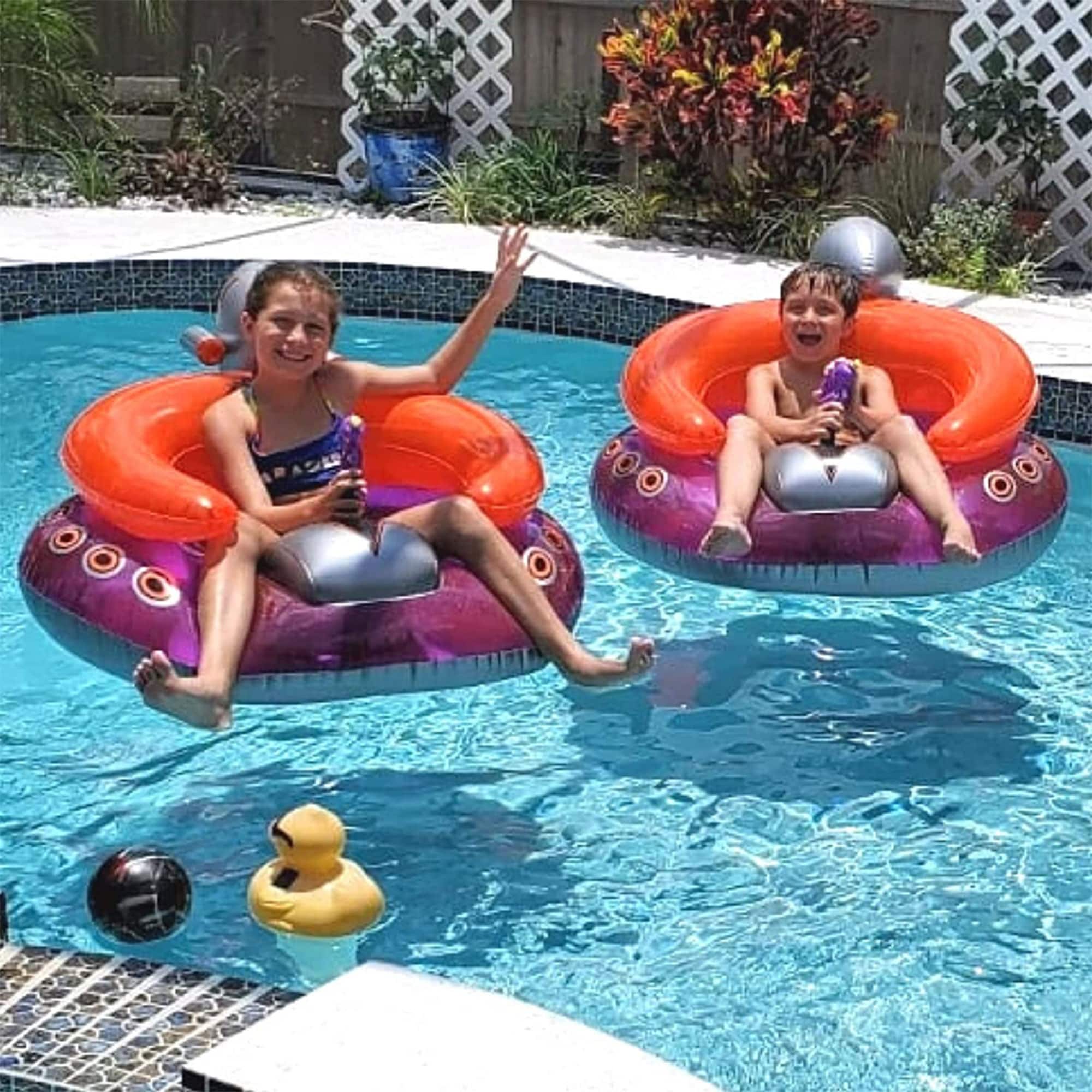 Swimline Inflatable UFO Spaceship Pool Float Ride On with Water