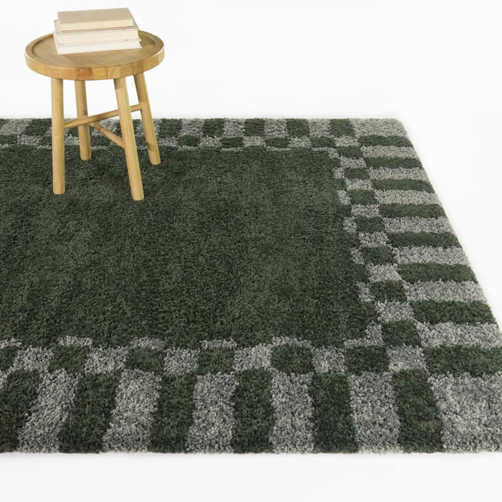 Seraphiel Checkered Border Area Rug