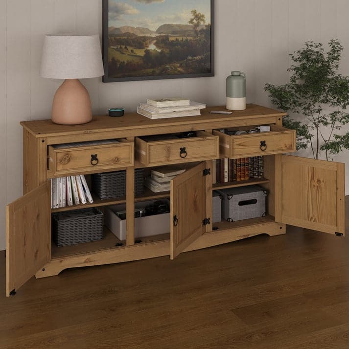 65" Wood Buffet Sideboard Farmhouse - Corona Collection | Furniture Dash