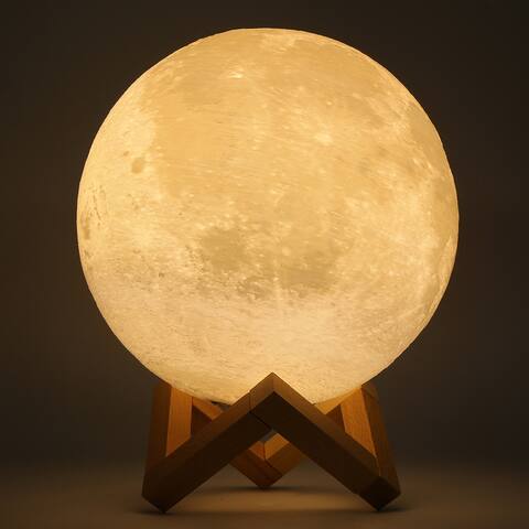 Modern LED Lunar Night Light Touch Can Change Color