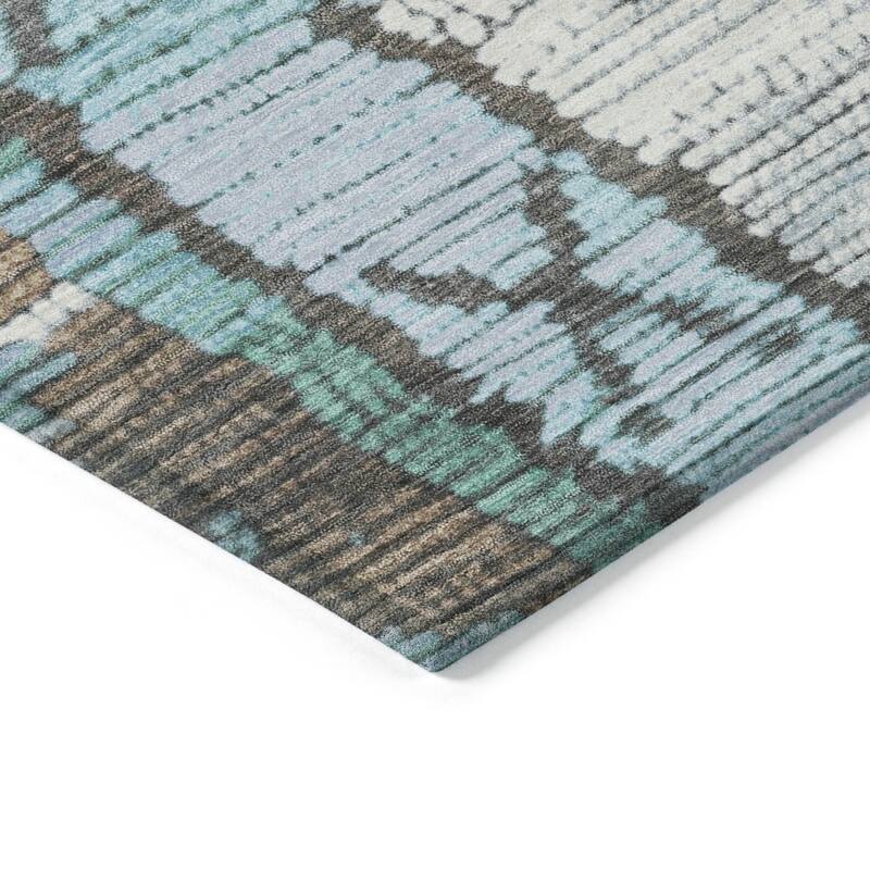 HomeRoots Tribal Transitional Rectangle Outdoor Rug