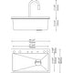 preview thumbnail 30 of 35, Lefton 304 Stainless Steel Waterfall Kitchen Sink Set with Pull-down Faucet KS2207 (Series)