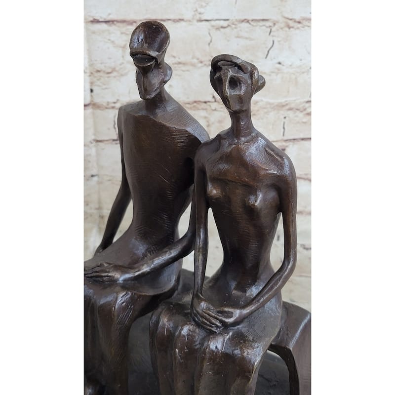 King And Queen By Henry Moore Abstract Surreal Man Woman On Bench Statue Sculpture 12 Inches X 9 Inches