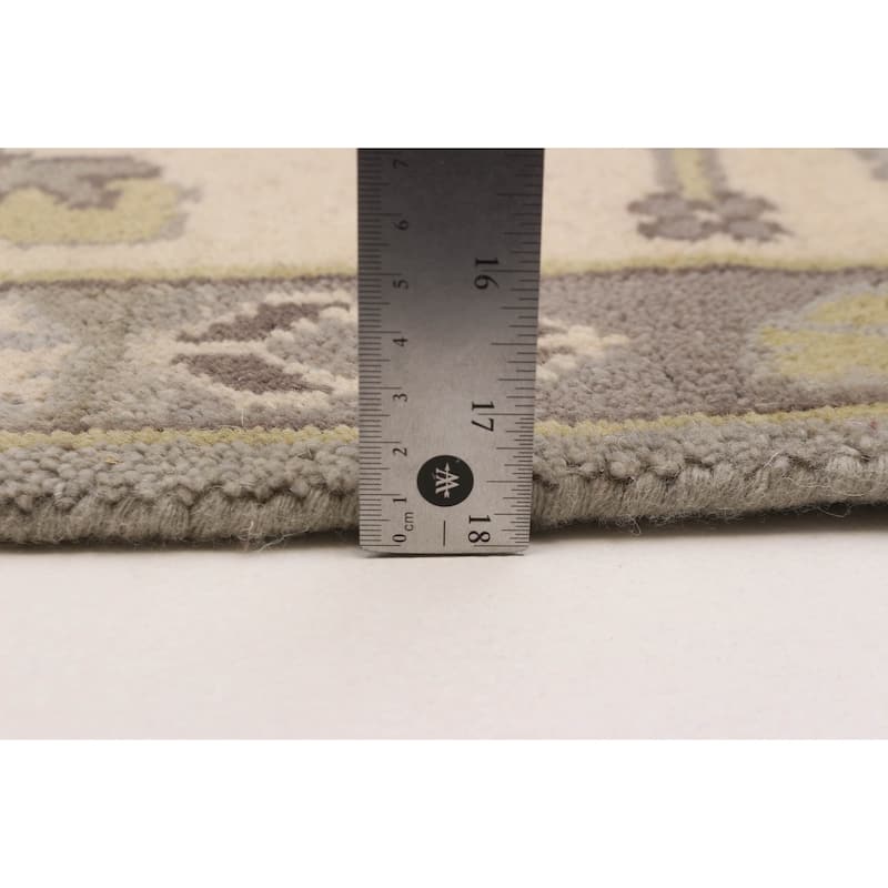 ECARPETGALLERY Hand-knotted Royal Oushak Grey Wool Rug - 8'1 x 10'0