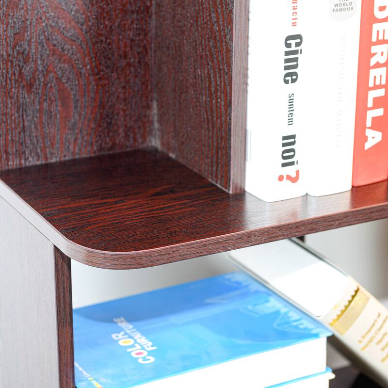 31.5"L X 64.56"H Free Combination Bookshelf Modern 5-Tier Open Storage Bookcase Mdf Wood Display Shelving, Media Storage Shelves