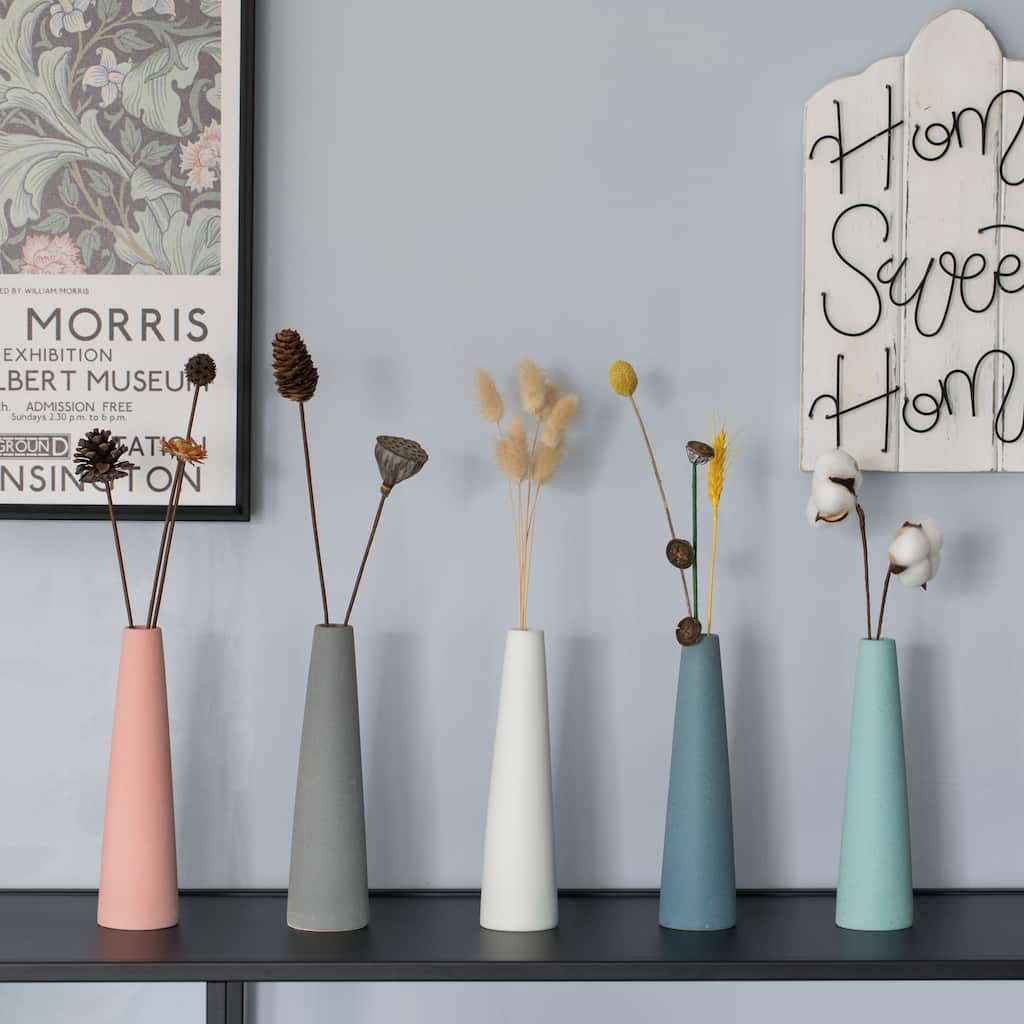 Uniquewise 8-Inch Slim Cone Ceramic Vase