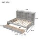 preview thumbnail 5 of 8, Full Size Wooden Daybed with Side Bookcase, Drawers