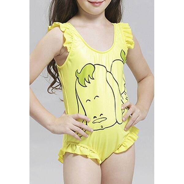 Shop Qzunique Kids Floral Ruffler Swimsuit Princess One Piece
