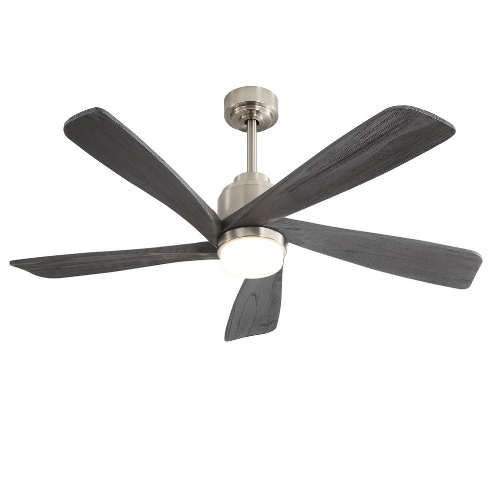52 Inch Wood Blades Ceiling Fan with Light,3 CCT LED,Remote and APP Control-Farmhouse, Modern, Contemporary - 52 inches
