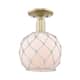 Option Antique Brass / White Glass with White Rope