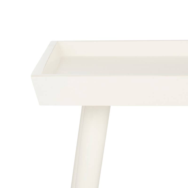 SAFAVIEH Parlee Antique White Coffee Table with Tray - 41.8" x 21.8" x 19" - 42"W x 22"D x 19"H