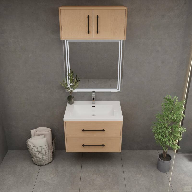 Victoria 30'' Wall-Mounted Vanity Set with Motion Sensor LED light Top Cabinet.