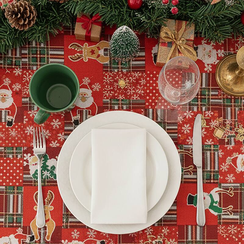 Ray Star Happy Christmas tablecloth Festival