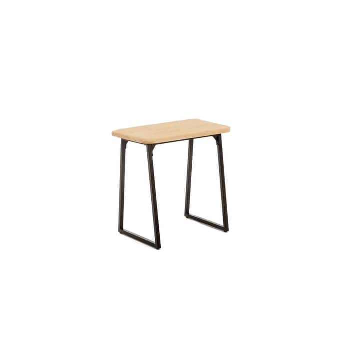 Aero Industrial Wood and Metal Desk Set