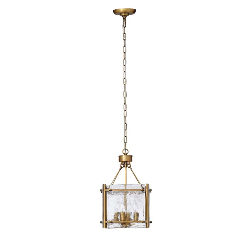 Jamie Young Glenn Small Square Metal 4-Light Chandelier