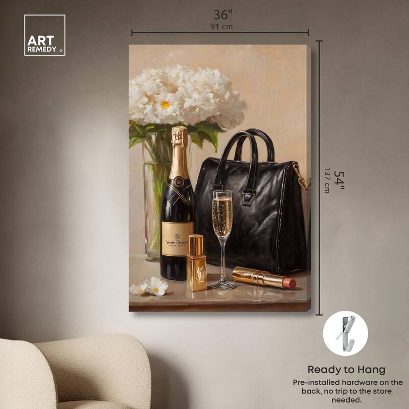 Cheers to Lovely Glam Canvas by Art Remedy, Gallery Wrapped