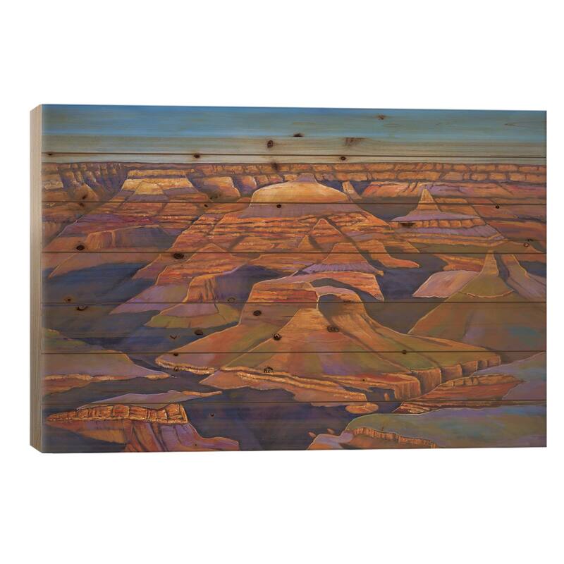 Shadows And Breezes Print On Wood by Johnathan Harris - Multi-Color - 26x40x1.5