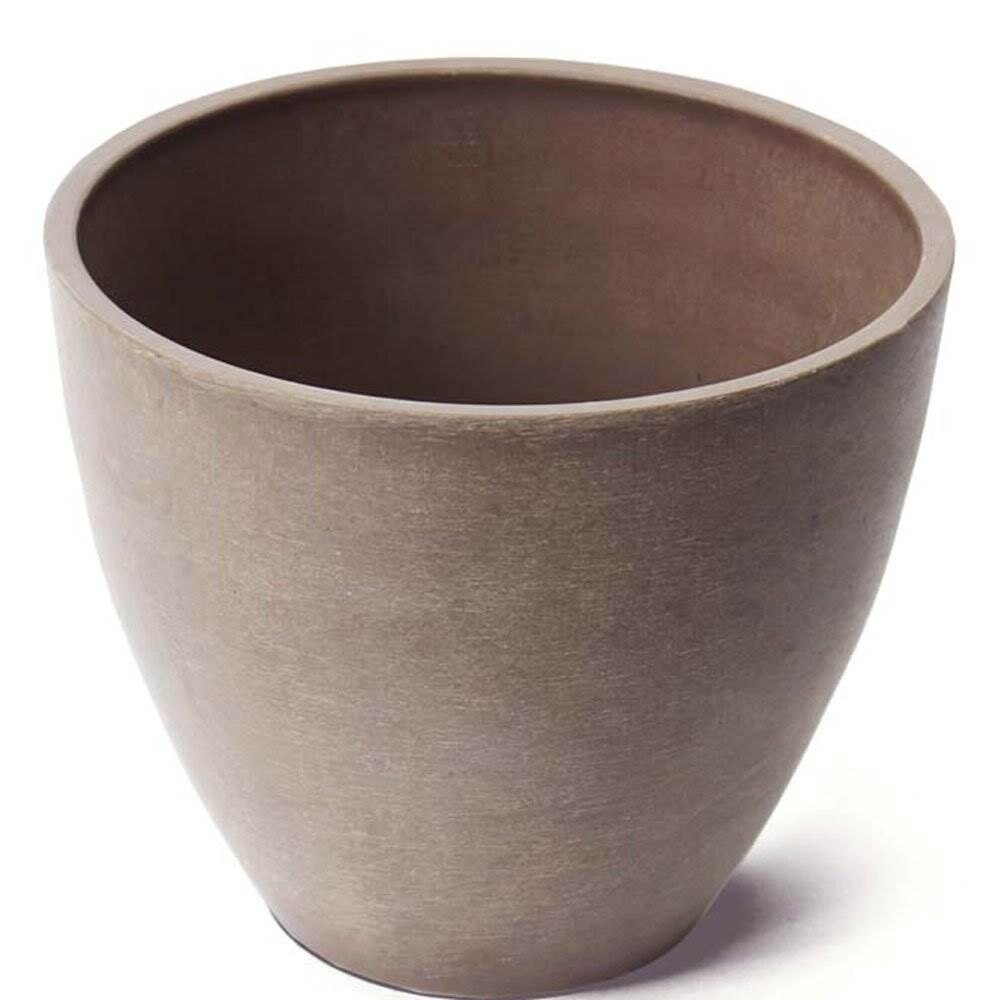 Algreen 10 In Round Curve Valencia Indoor and Outdoor Flower Pot Planter,  Brown - 2.2 - Overstock - 35733472