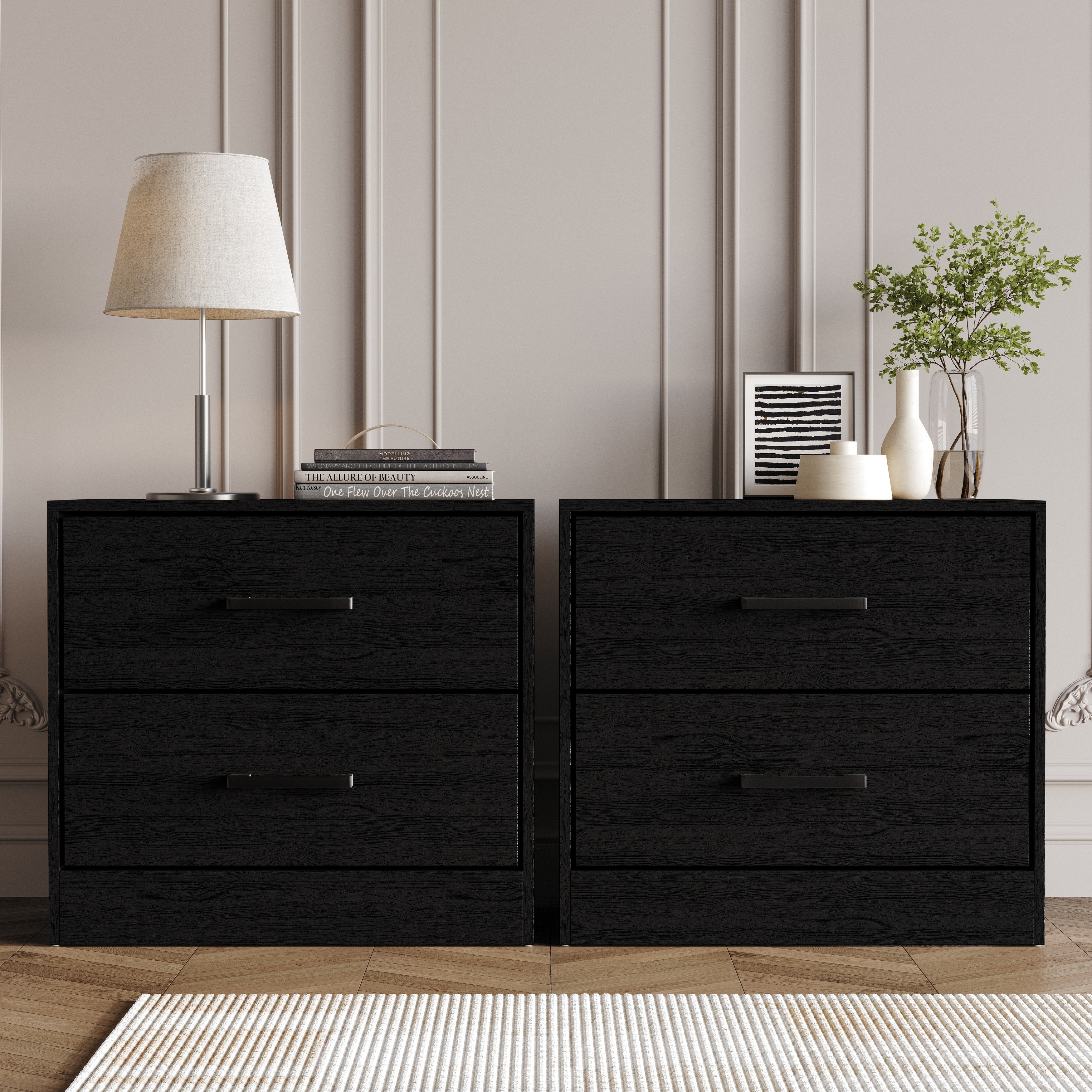 CraftPorch Modern 2 Pieces Nightstands