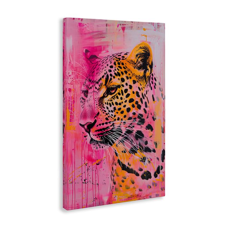 Stupell Vibrant Purple & Orange Cheetah Canvas Wall Art Design By LSR Design Studio