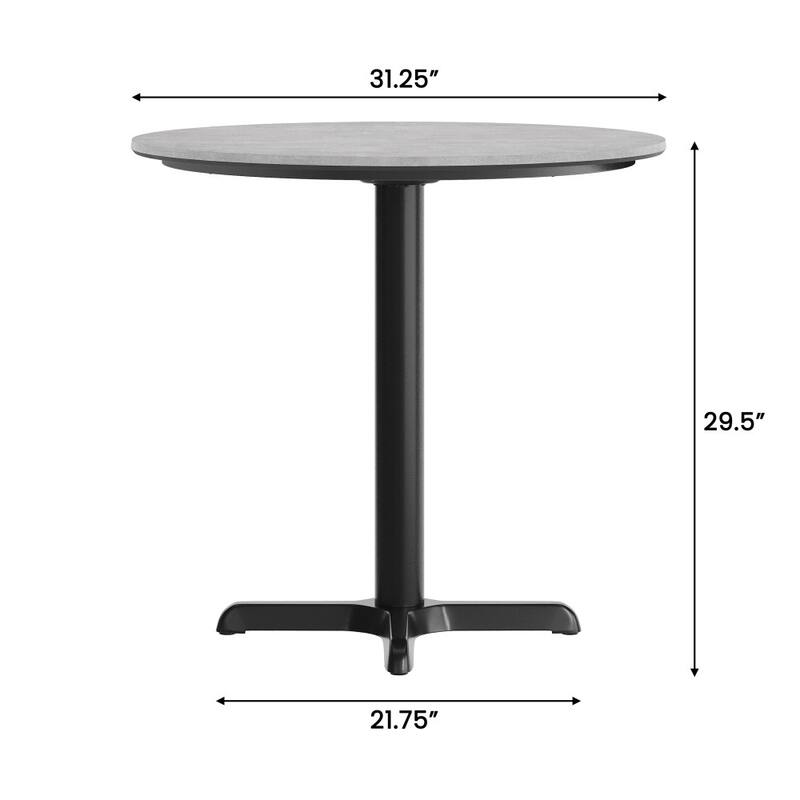 Commercial HPL Tabletop with Table Height Crisscross Base